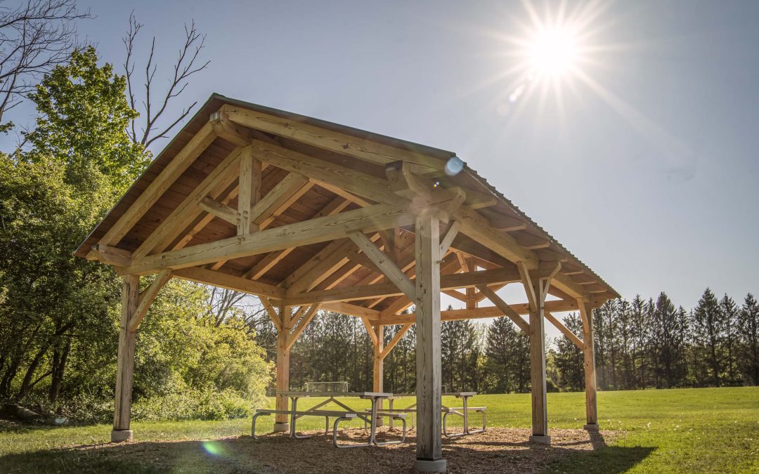 Timber Frame Pavilion in Slaterville Springs, NY