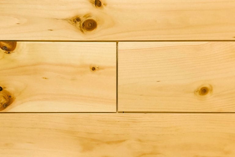 Tongue and Groove wood panels with the Empire Clear Coat finish.