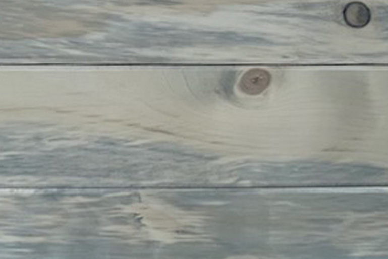 Tongue and Groove wood panels with the Bluestain Farmhouse Glaze finish.