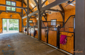 Custom Douglas Fir Timber Frame Stable in Cashiers NC