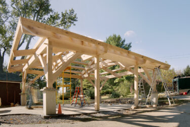 White Oak Timber Frame Pavilion