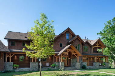 GreatCamp Douglas Fir Timber Frame Home in Lawrenceville PA