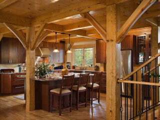 LakeView Southern Yellow Pine Timber Frame; Finger Lakes, NY